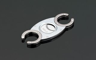 Siglo Cigar Cutter - CC Twin Blade Cutter - Silver with Gun Metal