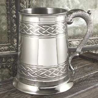 English Pewter 2-Band Celtic Tankard