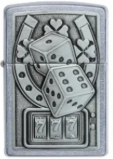 Zippo Lighter - Gambling - Street Chrome