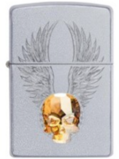 Zippo Lighter - Gold Skull Design