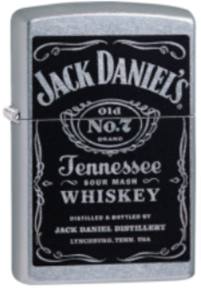 Zippo Lighter - Jack Daniel's Label - Street Chrome