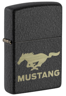 Zippo Lighter - Ford Mustang - Black Crackle