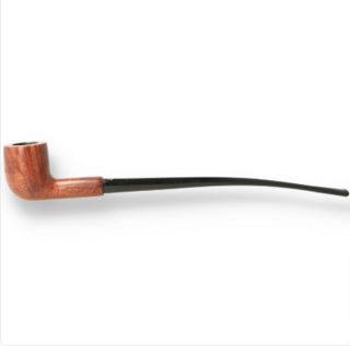 Falcon Coolway Churchwarden Pipe - # 82 Walnut Stain - Semi-Bent Mouthpiece