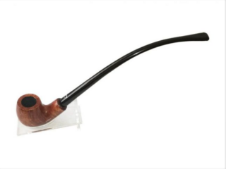 Falcon Coolway Churchwarden Pipe - # 83 Red Stain - Bent Mouthpiece