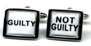 Cuff Links - Guilty/Not Guilty