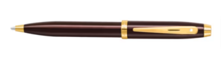 Shaeffer 100 Coffee Brown with Gold PVD Trim Ballpoint Pen