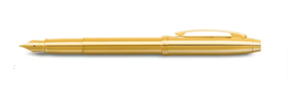 Sheaffer 100 PVD Gold with PVD Gold Trims Fountain Pen - Medium Nib