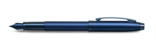 Sheaffer 100 Satin Blue with Blue PVD Trim Fountain Pen - Medium Nib