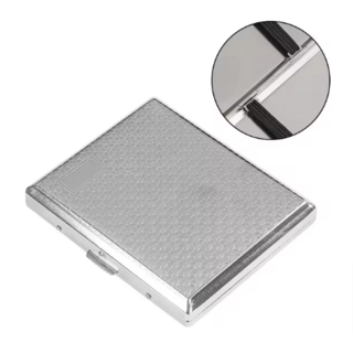 Cigarette Case Metal - Large Size - Engraved Pattern No. 2