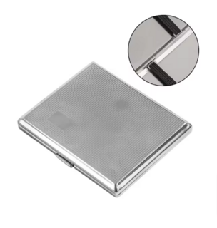 Cigarette Case Metal - Large Size - Engraved Pattern No. 4