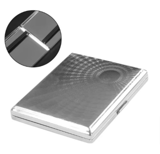 Cigarette Case Metal - Large Size - Engraved Pattern No. 6