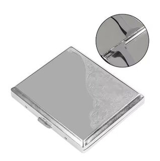 Cigarette Case Metal - Large Size - Engraved Pattern No. 12
