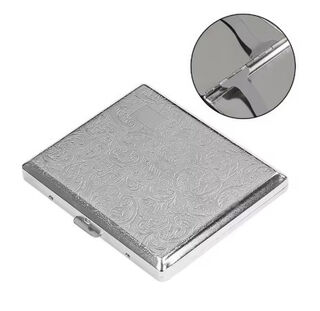 Cigarette Case Metal - Large Size - Engraved Pattern No. 13