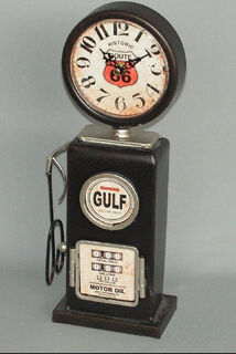 Standing Clock - Petrol Pump - Gulf Brand - 34 cm High