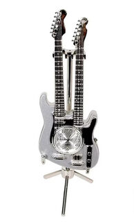 Twin Neck Guitar Clock