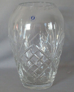 Zawiecie Crystal - Barrel Vase (20 cm High)