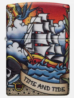 Zippo Lighter - Nautical Tattoo Design