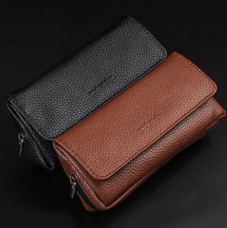 Tobacco and Pipe PU Leather Pouch - 2 Pipes