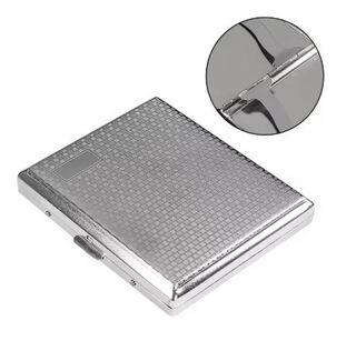 Cigarette Case Metal - Large Size - Engraved Pattern No. 19