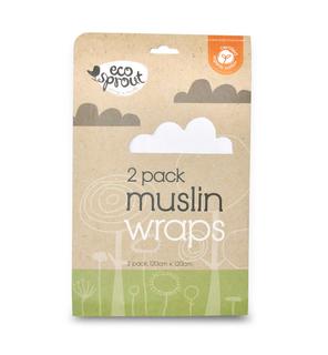 EcoSprout 2 Pack Organic Cotton Muslin Wraps