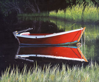 Red Rowboat - Fine Art Print 