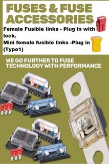 FEMALE Fusible Link Plug in lockable and Mini Type 1 Fuses