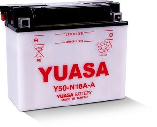 Y50-N18A-A 12v YUASA YuMicron Motorcycle Battery with Acid Pack