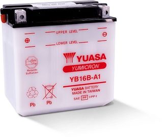 YB16B-A1 12v YUASA YuMicron Motorcycle Battery with Acid Pack