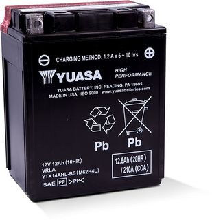 YTX14AHL-BS 12v YUASA Motorcycle Battery (FILLED + CHARGED)
