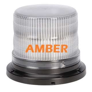 'Pulse' High Output L.E.D Strobe Light (Amber), 8 Selectable Flash Patterns, Flange Base