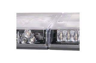 12V Legion Light Bar (Amber, Clear Lens) with built-in Alley lights and Take down lights - 1.2m
