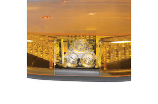 12V Legion Light Bar (Amber, Clear Lens, Illuminated Opal Centre) with built-in Alley lights - 0.9m