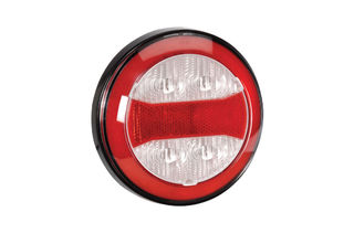9-33 VOLT MODEL 43 LED REAR STOP AND REVERSE LAMP WITH RED LED TAIL RING