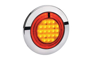 9-33 VOLT MODEL 56 LED REAR DIRECTION INDICATOR LIGHT -AMBER WITH RED LED TAIL RING