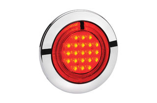 9-33 VOLT MODEL 56 LED REAR STOP LIGHT -RED WITH RED LED TAIL RING