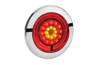 9-33 VOLT MODEL 56 LED REAR STOP -RED AND DIRECTION INDICATOR LAMP WITH RED LED TAIL RING
