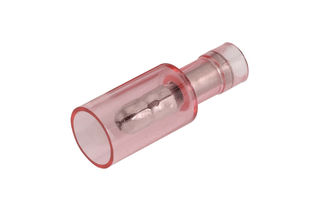 4.0MM MALE BULLET TERMINAL RED (INSULATED)