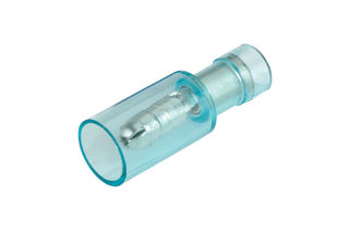 4.0MM MALE BULLET TERMINAL BLUE (INSULATED)