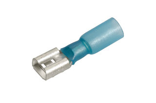 6.3 x 0.8MM ADHESIVE LINED FEMALE BLADE TERMINAL BLUE