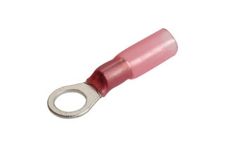 2.5-3MM ADHESIVE LINED RING TERMINAL RED 3/16inch DIAMETER