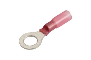 2.5-3MM ADHESIVE LINED RING TERMINAL RED 1/4inch DIAMETER