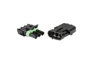 3 WAY FEMALE and MALE WATERPROOF CONNECTOR HOUSING SET