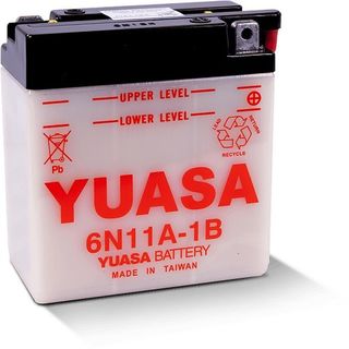 6N11A-1B 6v YUASA Motorcycle Battery with Acid Pack