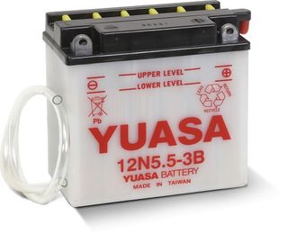 12N5.5-3B 12v YUASA Motorcycle Battery with Acid Pack