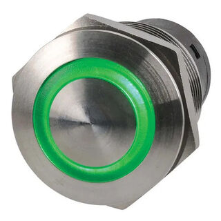 OFF-ON LED PUSH BUTTON SWITCH GREEN ILLUMINATED