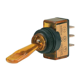 Illuminated Off-On Toggle Switch Amber