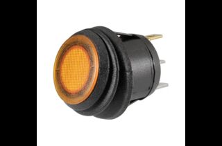 Off/On Rocker Switch with Waterproof Neoprene Boot and Amber LED