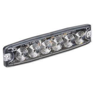 High powered Low Profile LED Warning Light with 23 flash patterns WHITE