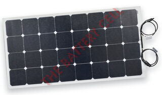 12V 100W SEMI FLEXIBLE MONOCRYSTALLINE SOLAR PANEL, Adhesive, Military Grade