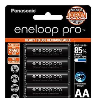 AA Rechargeable Batteries Panasonic Eneloop Pro NiMH 2450mAh 4pk